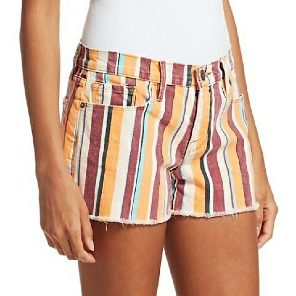 Frame Denim Le Cut Off Painterly Shorts Size 24